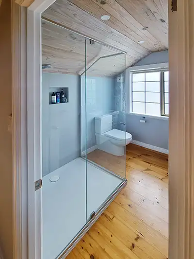 Bathroom Reno Complete - Exterior Vew Through Door