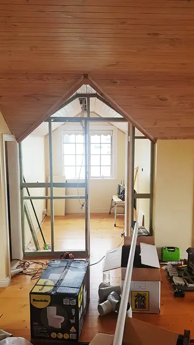 Bathroom Reno - Wall Frame Built