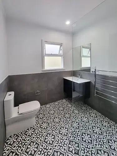 Albany Bathroom Reno - Finished - Toilet and Vanity