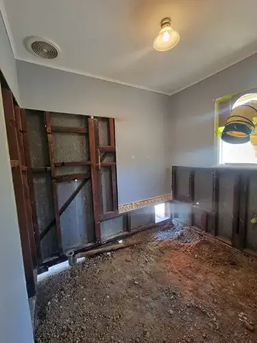 Albany Bathroom Renovation - Before - Old Concrete Floor Removed