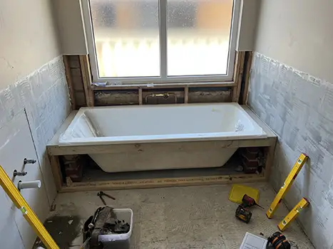 During Renovation - Bath Installed