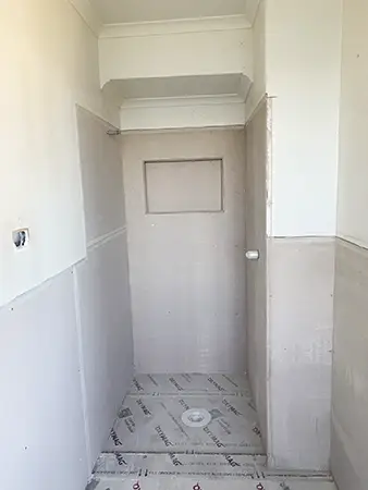 Lockyer Bathroom During Renovation - shower Area