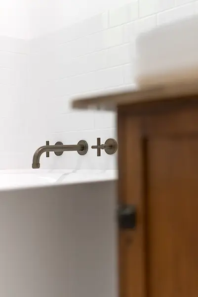 Antique Brass Bath Tapware - Bathroom Renovation for Character Home