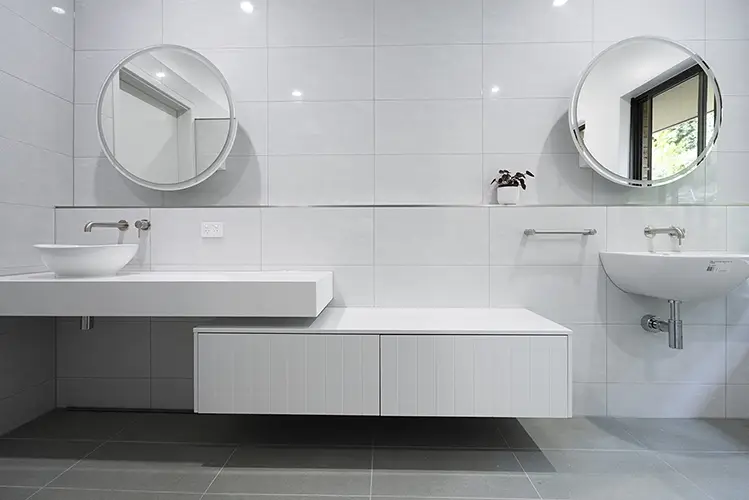 Twin Vanity - Collingwood Park Bathroom Renovation
