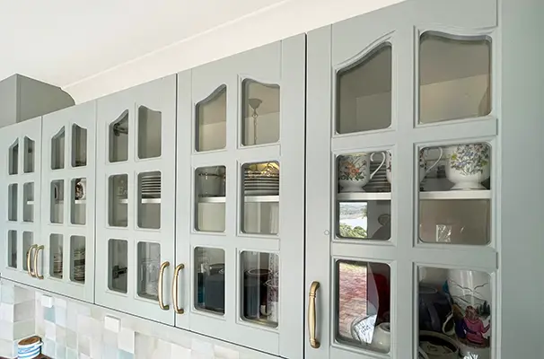 Upper Cabinets in Dining To Kitchen Conversion
