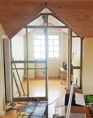 Study to Bathroom Conversion - Stud Wall
