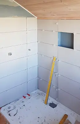 Study to Bathroom Conversion - Tiling