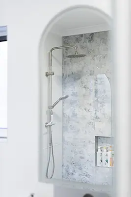 Walk-in Robe to Ensuite Bathroom Conversion - Arched Mirror