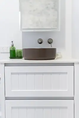 Wardrobe to Ensuite Conversion - Cabinet and mirror